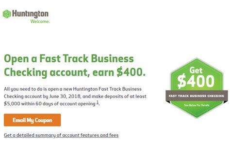 huntington $400 bonus